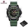 Naviforce Men's Digital Watch Quartz Movement Chronograph Luminous Pointer Silicone Strap Waterproof Men's Multifunctional Outdoor Watch NF9253T