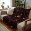 Thin Outline Cow Spot Anime Cartoon Flannel Blanket Soft Warm Throw for Bedroom Sofa Car Kids Holiday Gift