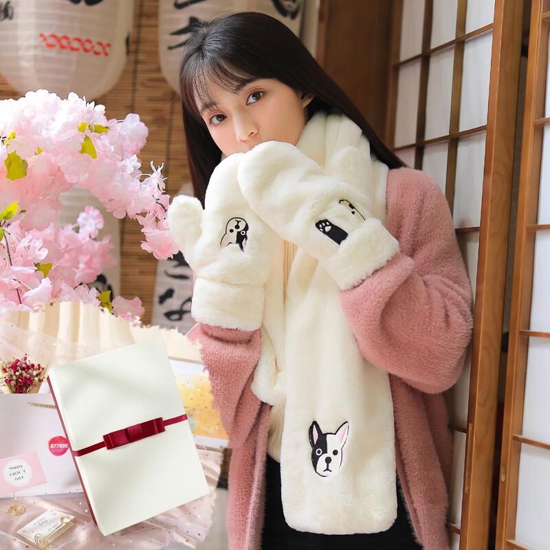 

Женский зимний подарочный набор шарф и перчатки 180*17