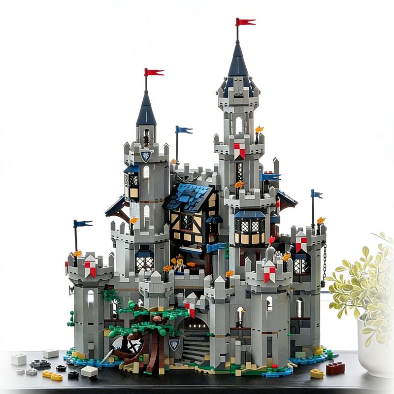 3143pcs MOC Medieval Horse Knight Bastion Castle Model Building Blocks Christmas Gift Architecture Toys Creative Idea Education