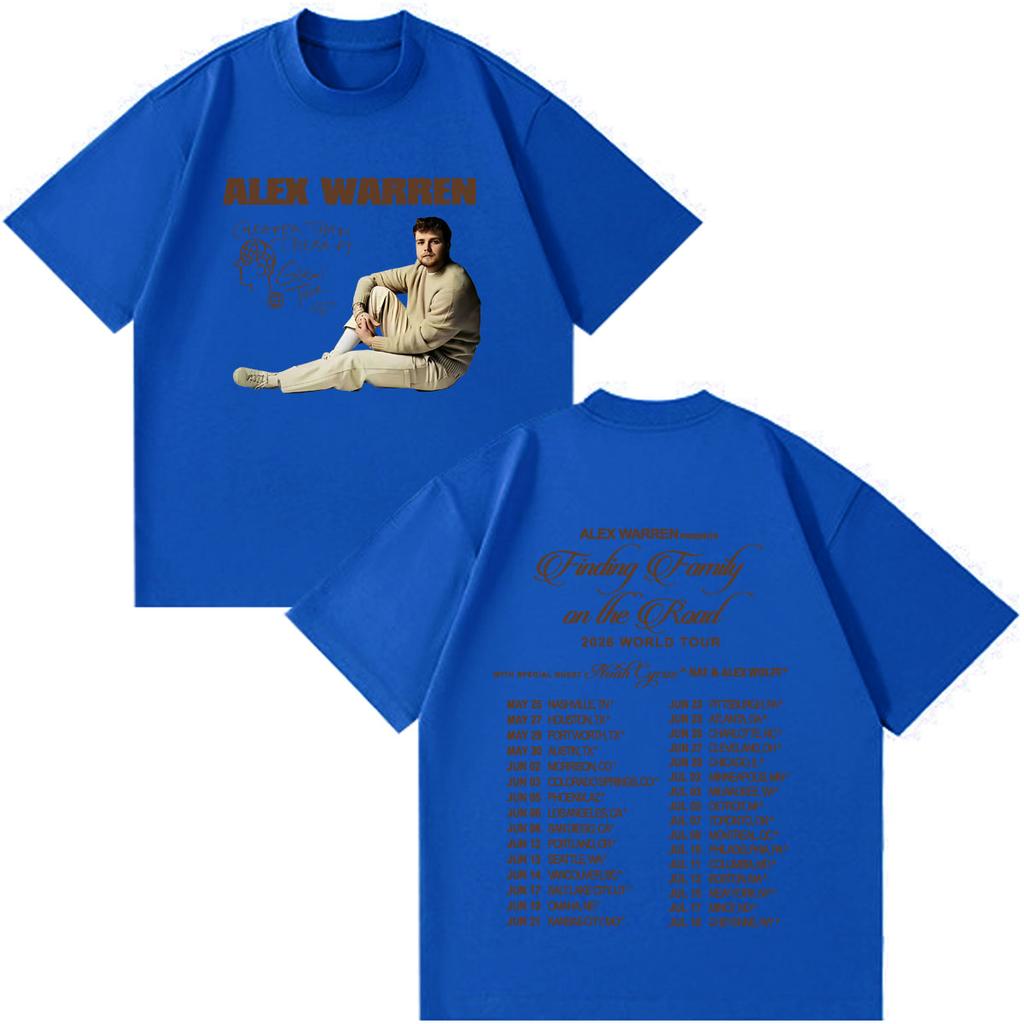 Alex Warren 2026 Tour Graphic Merch T Shirts Unisex Unisex Fashion Vintage Tshirts Short Sleeve Cotton Loose Hiphop Male T Shirts