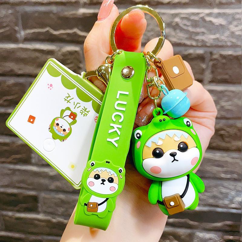 Adorable Cartoon Shiba Inu Keychain Resin Cute Trendy Dog Bag Accessory For Couples