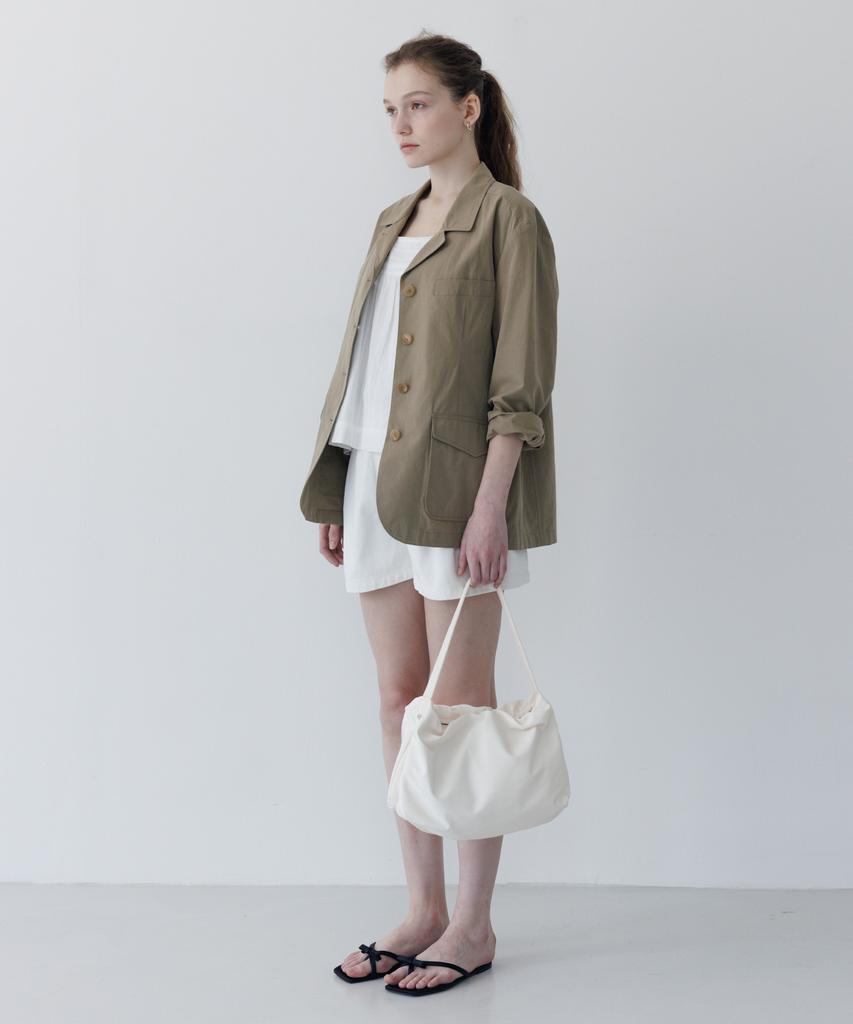 Ttudement Four Button Single Jacket Beige
