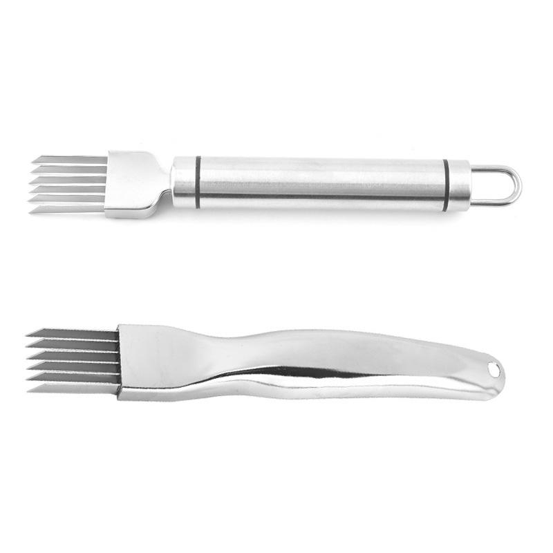 304 Edelstahl Zwiebelhacker & Julienne-Schneider Küchenhelfer