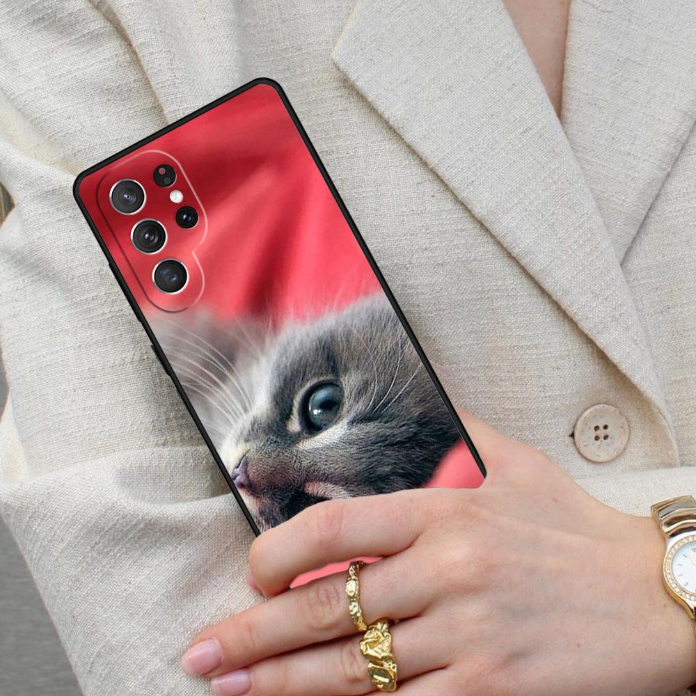 Cute Cat Animal PRINT Cell Phone Case for Samsung Galaxy S26 Ultra S25 S24 S23 S22 S21 S20 Note10 Cover