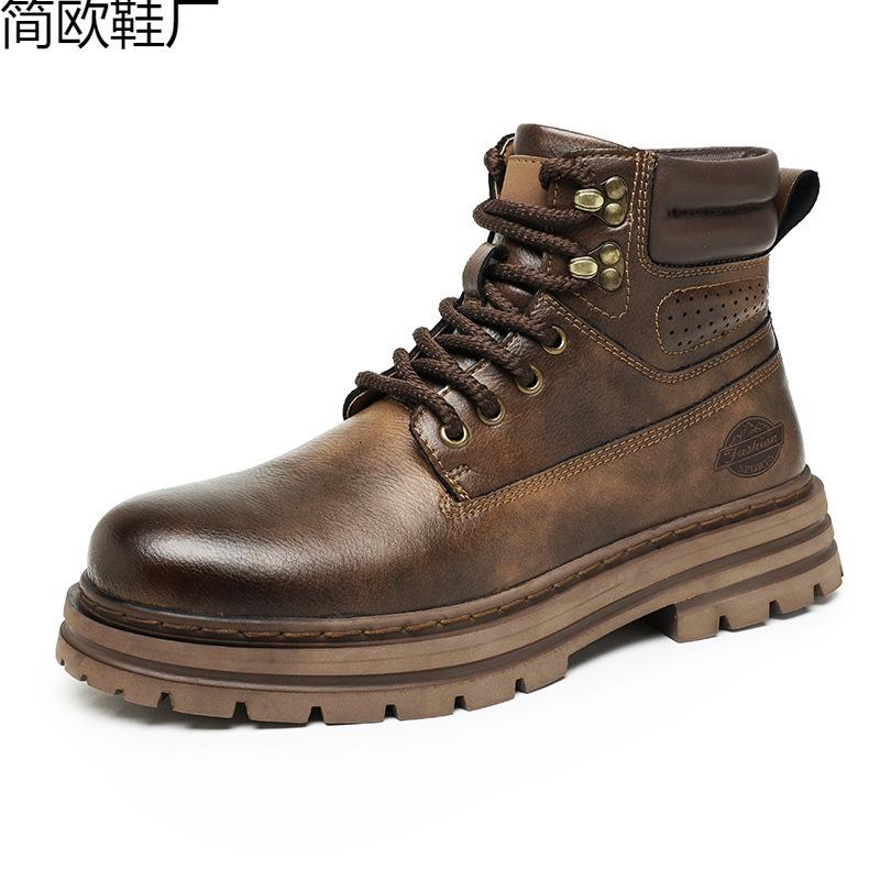 Ботинки Martin Кожаные 2 Летние Высокие Ботинки Ботинки в Стиле Десертного Туринга Локомотив 39