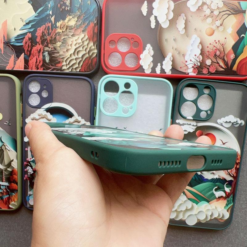 Landscape Printing phone case For iPhone 17 16 15 14 11 12 13 Pro Max Mini 16 Plus XS X XR Creative Mountains Shockproof Cover