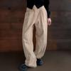 New Arrivals Open Run Women Low Rise Maxi Wide Fit Cotton Pleated Pants