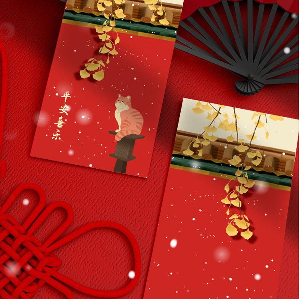 6pcs Hongbao Children Money Pocket Traditional Gifts Packing Bags  Celebration Party