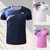 Unisex Badminton Shirt Men Women Kids Students Quick-Dry Breathable Sport Top Training Competition Wear