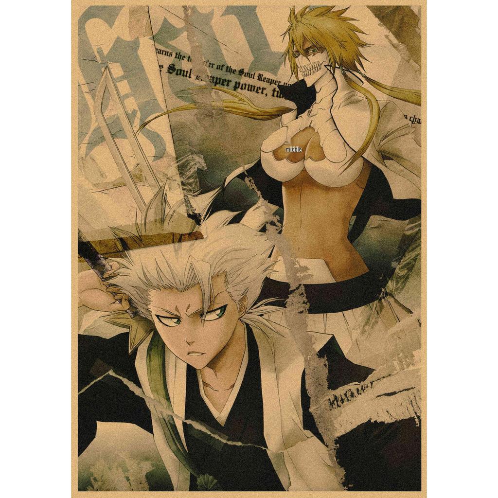 Bleach Anime Retro Kraft Paper Poster Wall Decoration