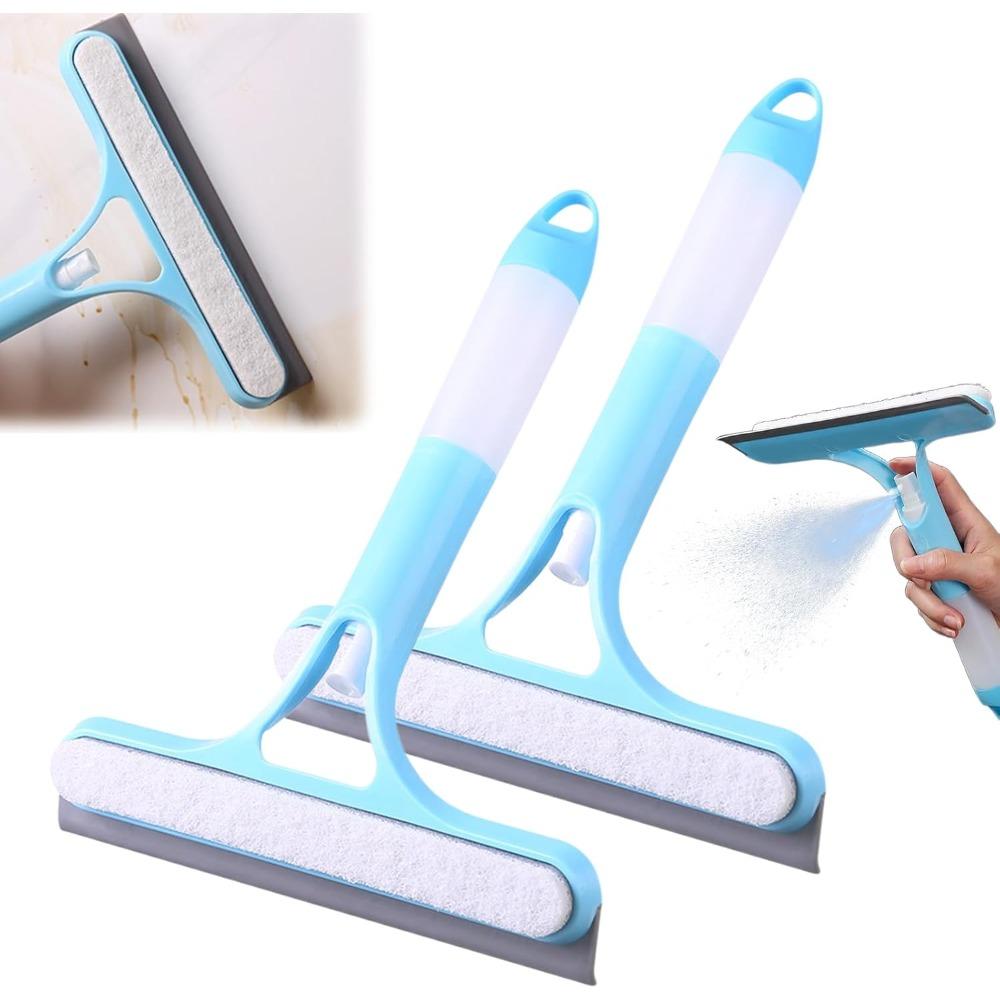 Shower Enclosure Glass Door Squeegee, 2025 Upgraded Multi-functional Shower Enclosure Glass Squeegee with Three-in-one Spray Function.