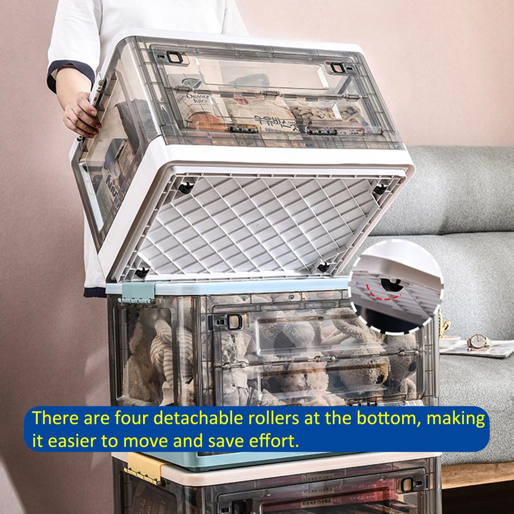 Multi-purpose Folding Storage Box Double Door Large-capacity Packing Toys Clothes Books Organizer With Cover