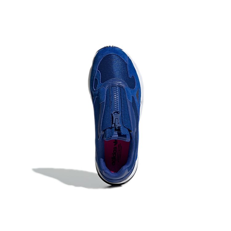 Adidas Originals Falcon Zip Leather Retro Sports Durable Low-Top Dad Shoes Women sneaker Academy-Blue EF2048