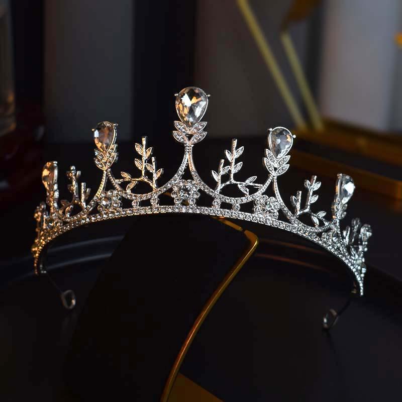 European and American Baroque Crown Crystal Bride Headwear Birthday Crown Grand Queen Style Performance Accessories