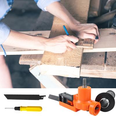 Electric Reciprocating Saw Adapter Home Cordless Electric Jig Saw Power Drill Attachment for Wood/Plastic/Metal Cutting Tools