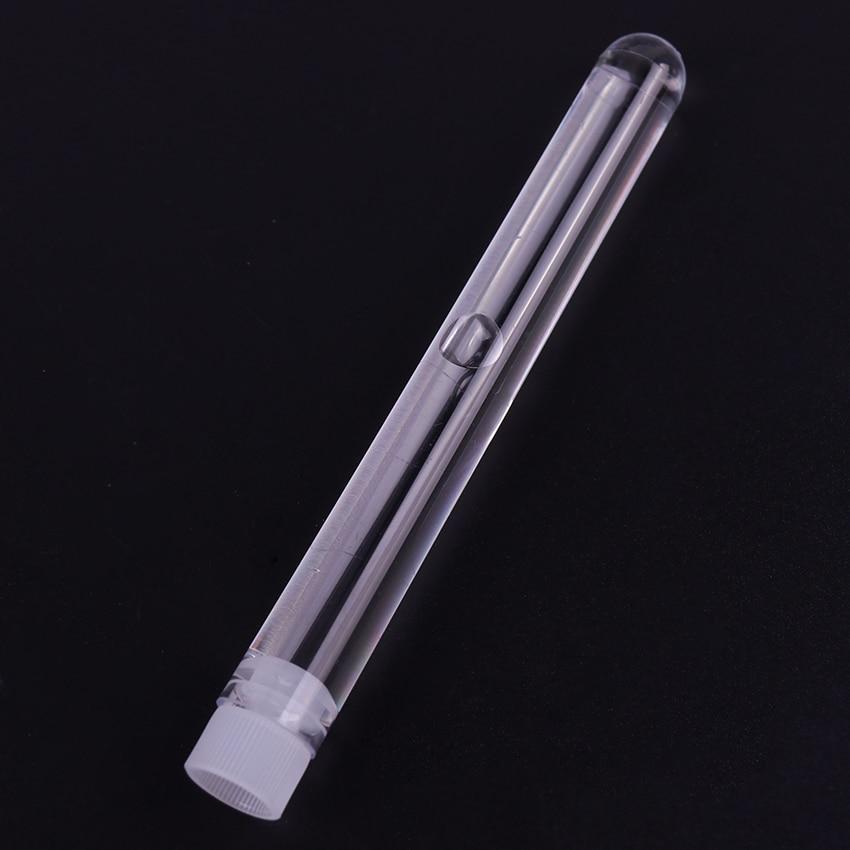 10PCS 12x100mm Lab Clear Plastic Test Tube Round Bottom Tube Vial with Cap Office Lab Experiment Supplies