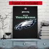 Philadelphia Eagles Personalized Text Diamond Painting Round Diamond Mosaic Rhinestones Diamond Embroidery Craft Kit Wall Decor Without Frame