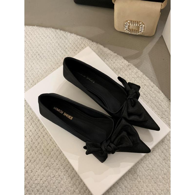 Soft soles are not tired of feet, evening shoes, pointed French single shoes for women's 2025 new spring and autumn with skirts, ladyshoes for women's