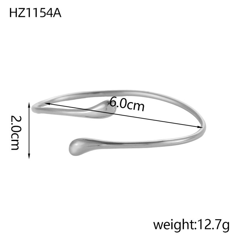 CARLIDANA Hammered Snake Stainless Steel Double Layer Cuff Bangle Water Wave Gold Plated Fashion Jewelry Bracelets Bangles