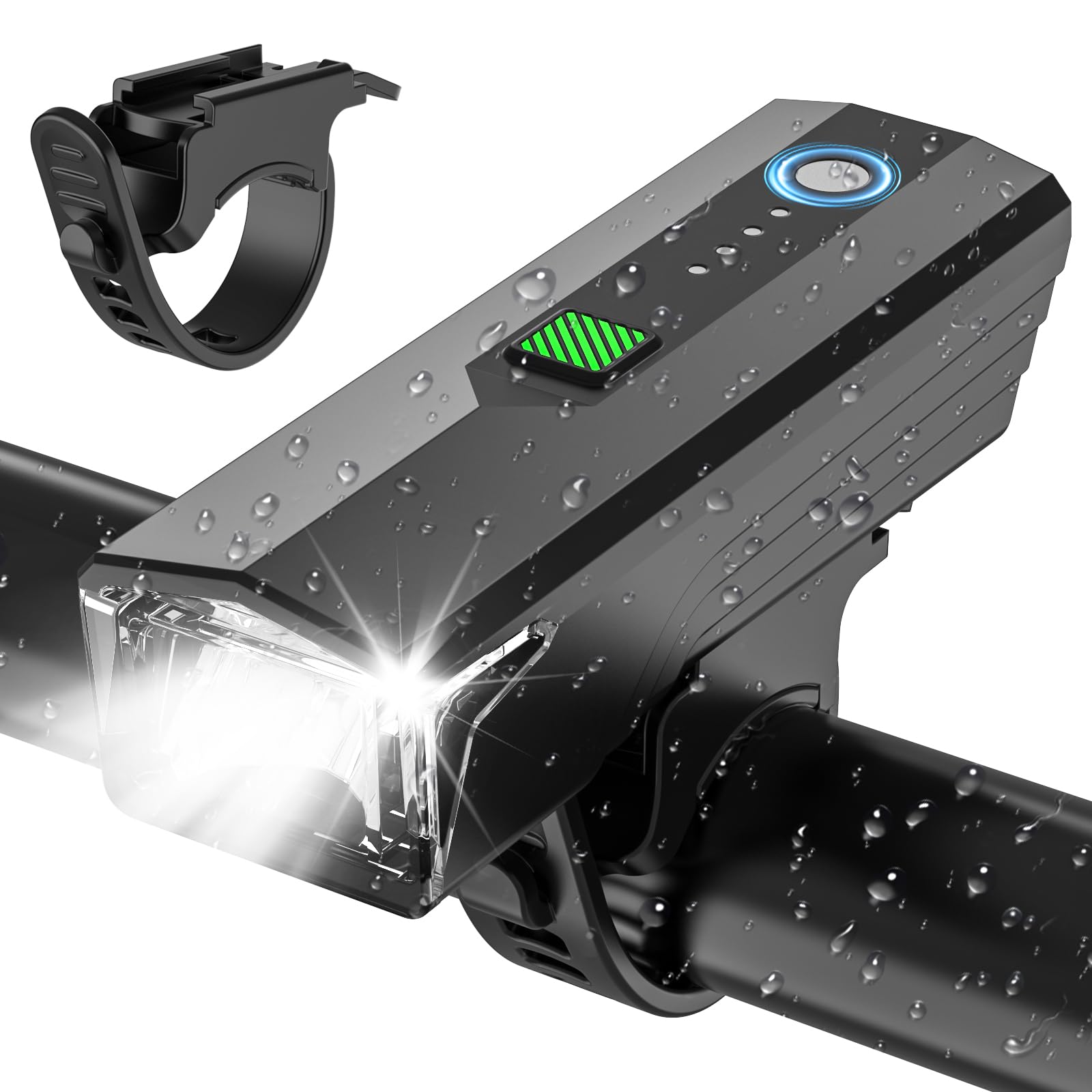 

1200 Lumens Bicycle Light with Wide Fast Automatic 5 Lighting IPX6 Front LED Bicycle Waterproof and Ideal for Emergency Power Night and Also Functions