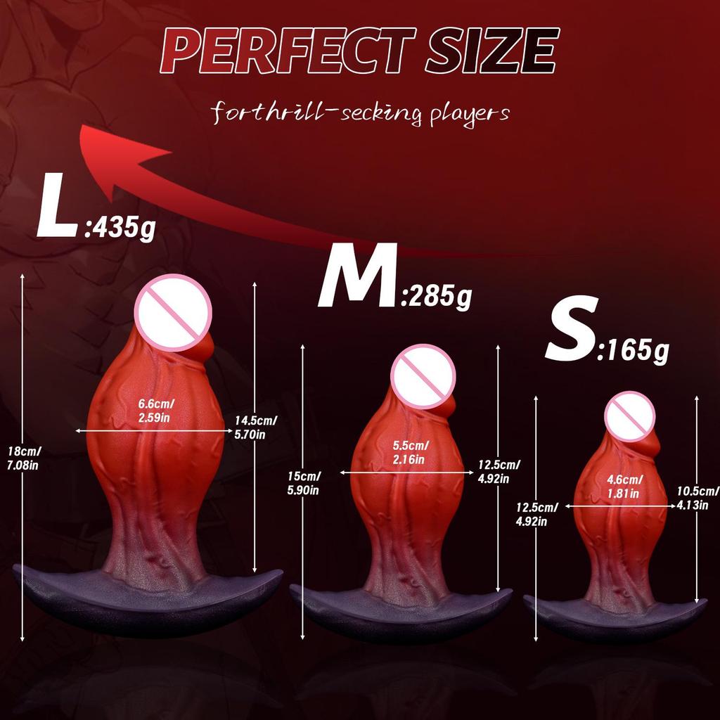 Neues unregelmäßiges tragbares Phallus-Silikon-Anal-Dilatator-Spielzeug