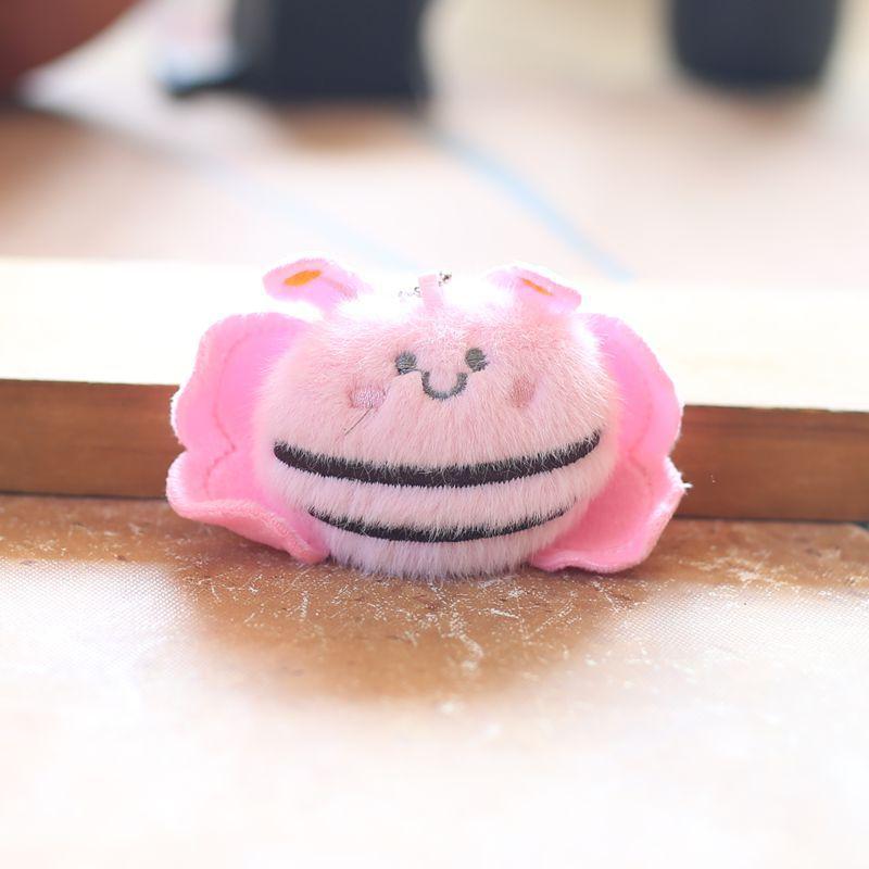 Cute Little Bee Small Pendant Plush Toy Doll Cartoon Bag Hanging Ornament Keychain Doll Doll