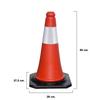 WOLFPACK PROFESSIONAL LINE - Rubber Base Signaling Cone 50 Cm. Reflective