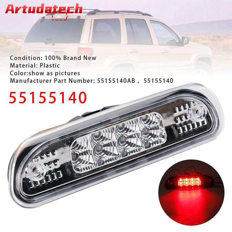 Artudatech LED Third Brake Light Stop Lamp 55155140 For Jeep Grand Cherokee 1999 2000 2001 2002 2003 2004 White Car Accessories