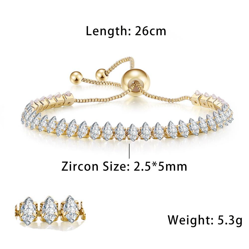 New Fashionable Zircon Tennis Bracelets for Women Dazzling Various Shape Crystal Hand Chain Trend Sexy Party Accessories Zircon