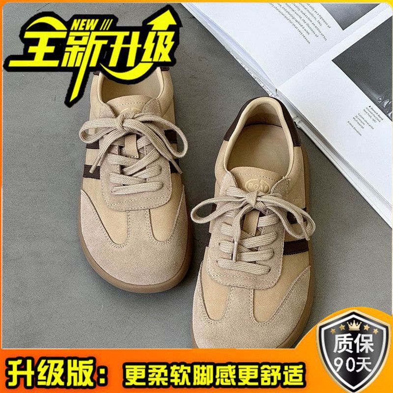 2025 Autumn New Korean Version of Retro Versatile Niche Thick-soled German Training Shoes Women's Flat-soled Casual Sports Board Shoes Tide