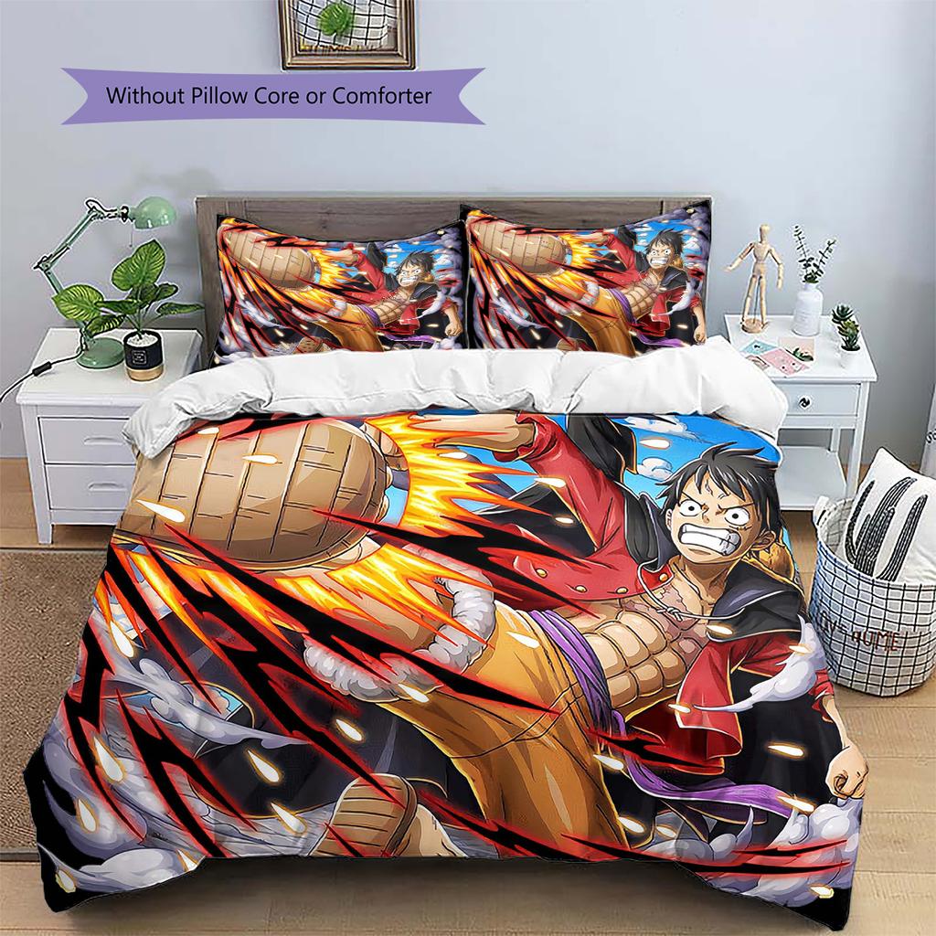 Cartoon Pattern Bedding Quilt Set Quilt Cover Pillowcase Home Decoration Birthday Gift (1 * Duvet Cover + 2 * Pillowcase, Without Core)