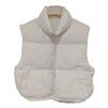 European and American style autumn and winter vest women's fashion temperament stand-up collar cardigan cotton vest warm jacket