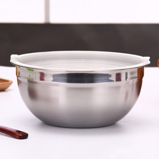 Stainless Steel Pot Thickened Anti-rust Large Deep Anti-drop Anti-scalding Polished Widened Edge Smooth One-piece Molding Home Canteen Party
