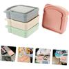 Sandwich Holder Lunchbox Bakery Boxes Bamboo Fiber Portable Lunch Box Loaf Bread Sandwich Containers Sealable Containers 1pcs
