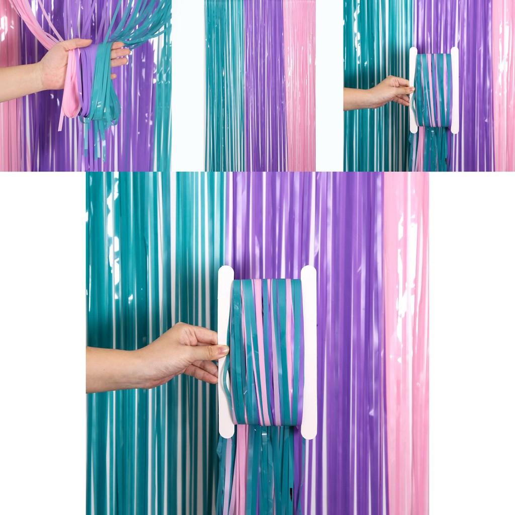 Stunning Rain Macaron Curtain In Blue Purple And Pink For Elegant Arrangements Party