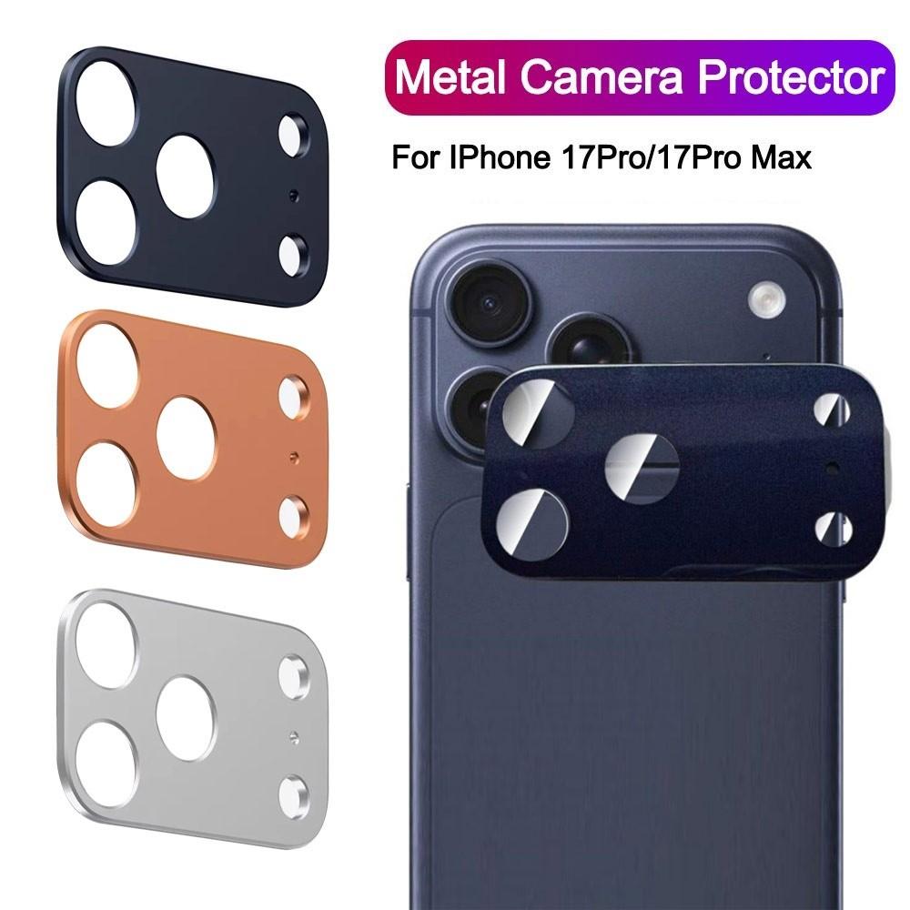 Aluminum Metal Lens Protector Orange Full Cover Back Camera Protective Film Strong Adsorption HD for iPhone 17Pro/17 Pro Max