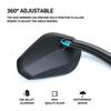 WTZMOTO Motorcycle Handlebar Side Mirror Harley Mirror Rearview Mirror Motorcycle Mirror Black