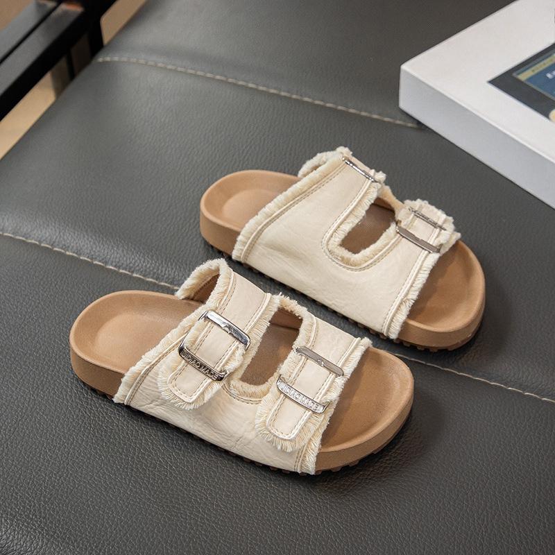 

New Style Girls Platform Shoes - Children s Lazy Beach Flip-flops 30 бежевий