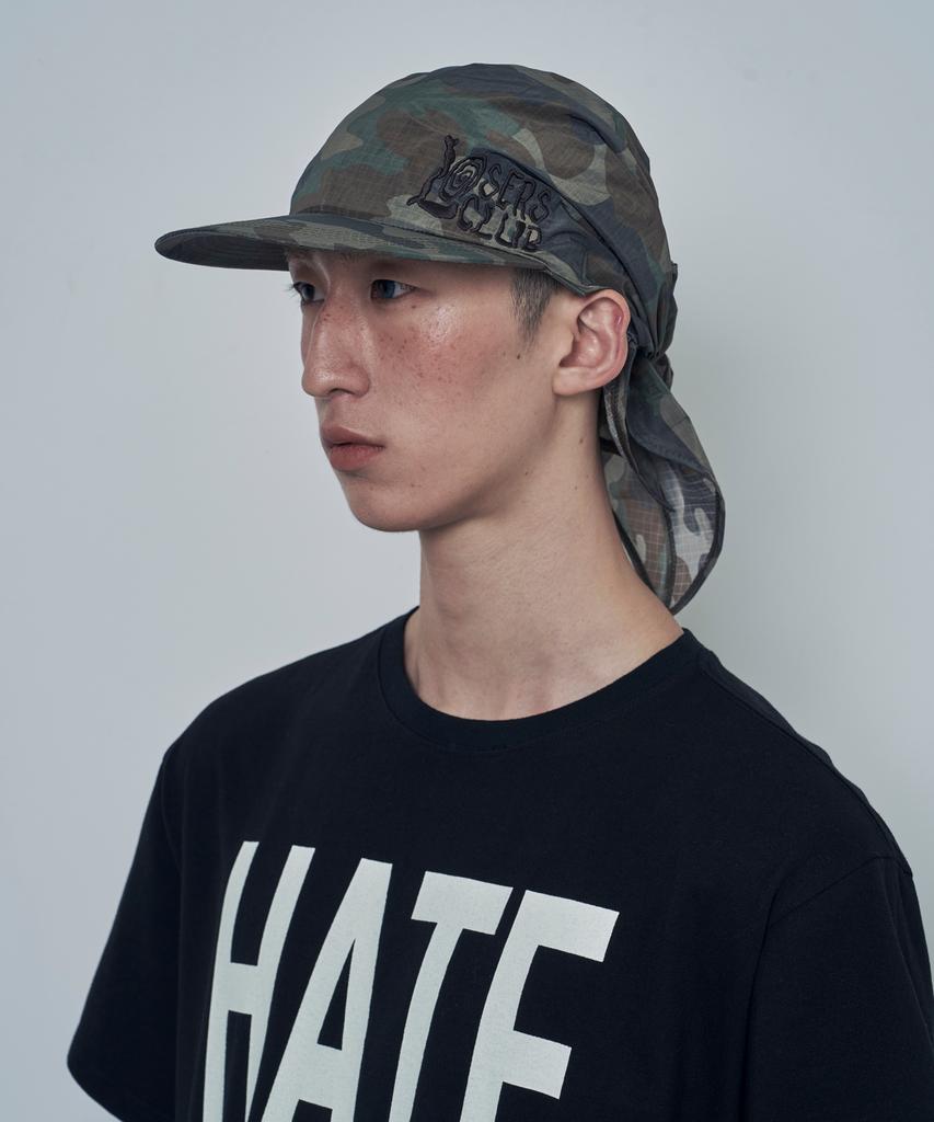 Lujeoseukeulleob Seersucker Scarf Bandana Cap Camo