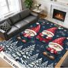 Christmas Printed Square Area Rug Soft Non Slip Floor Carpet For Bedroom Holiday Gift