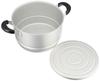 PEARL METAL Dvouruční parní stříbrná s hrncem pro plynový oheň Hliníkový nový obchodní hrnec Waco, hrnec, dvouúčelový hrnec, 26 cm, víko, pouze, Ceret, H-2416