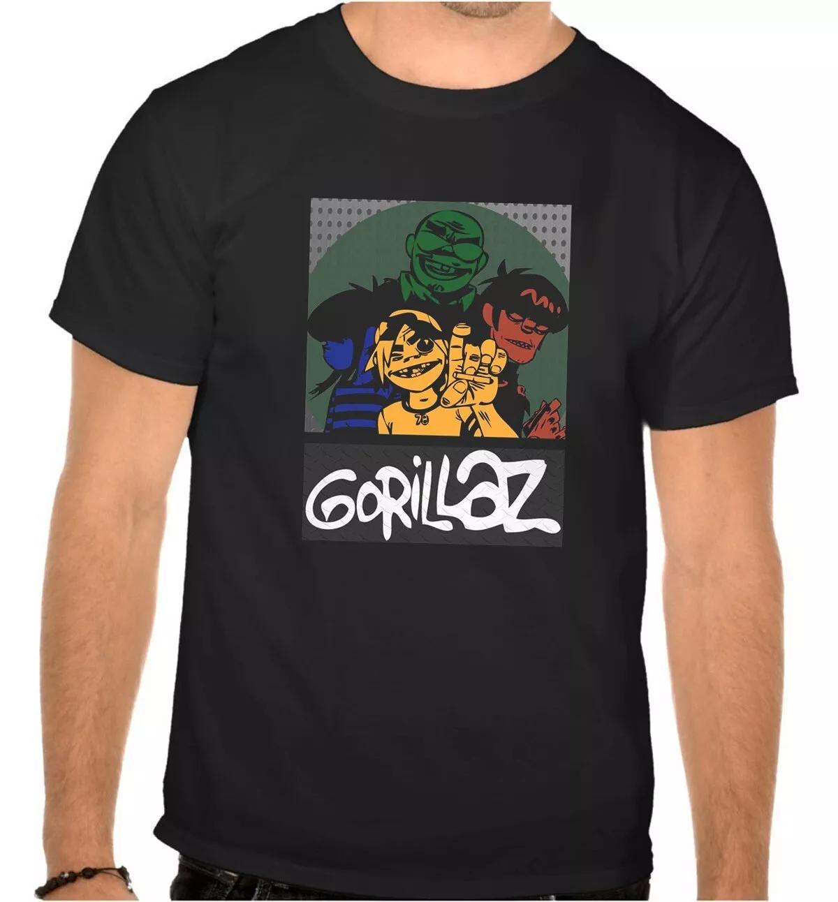 

Unisex Tees 100% cotton Men s Women s Tops GOR.ILLA.Z ROCK MUSIC LOGO BLACK T-SHIRT -1002- XL