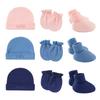 Non-Toxic Newborn Hat+Gloves+Socks Set For Baby Children&Children Cotton Fall Casual Pography Props Soft Headwear Infant Nightcap Fashion
