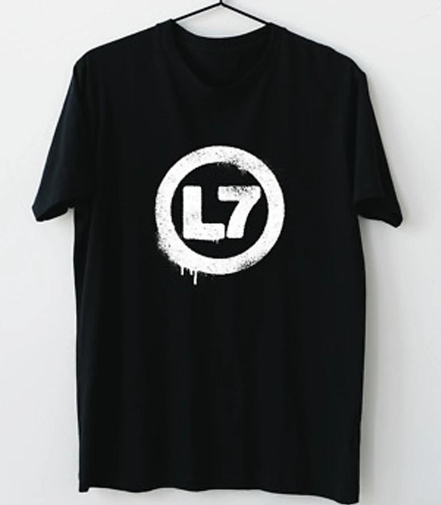 

BASIC shirt L7 band logo Black T-shirt SHORT SLEEVE Unisex All sizes Unisex T-Shirt XXXXL