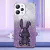 Xiaomi Redmi 12 4G triecienizturīgam plānajam korpusam cute Rabbit Kickstand tālruņa vāciņš