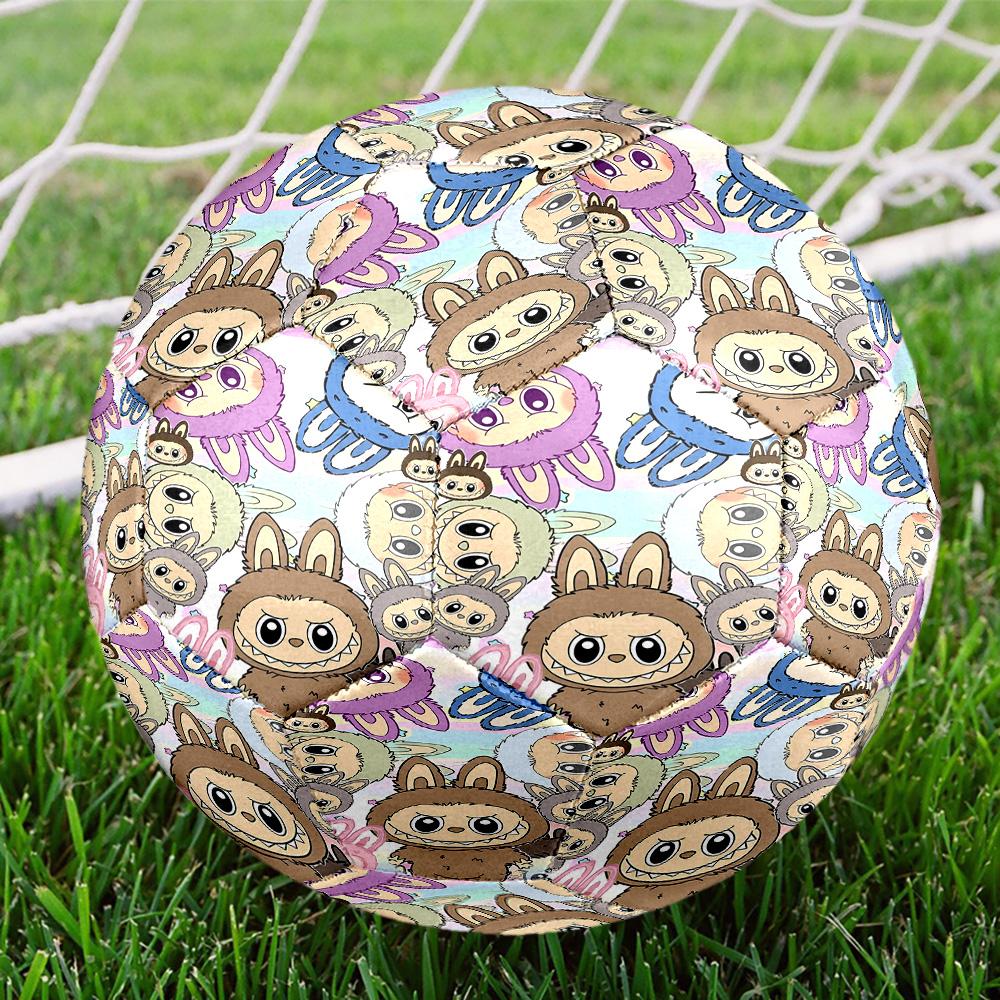 Labubu Print Size 5 Soccer Ball, Standard Match Football for Sports Game and Team Practice, Ideal Gift for Soccer Fans