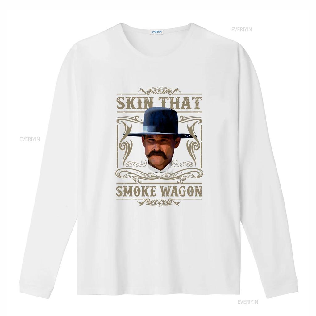 Skin That Smoke Wagon Iconic Western T Shirt vintage Washed Comfortable homme designer clothes Stretched Breathable