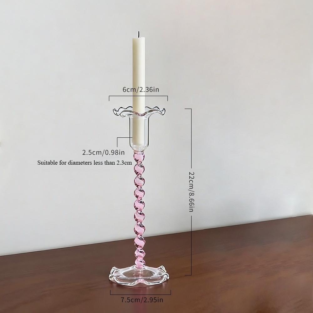 Europejski Styl Kielich na Świecę na Wysokiej Nóżce, Spiralny Świecznik w Kolorze Retro, Ślubna Domowa Kreatywna Dekoracja na Stół
