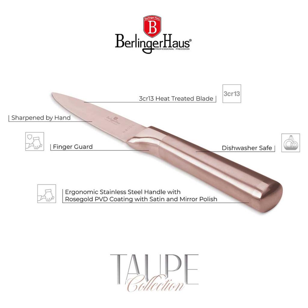 STEEL PEELING KNIFE BERLINGER HAUS 9.5cm BH-2939 ROSE GOLD